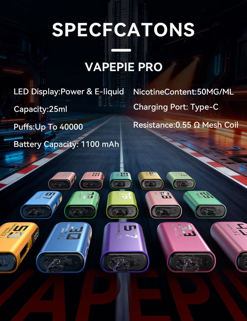 MANGO PINEAPPLE PEACH ICE-Vapepie PRO 40000 Puffs